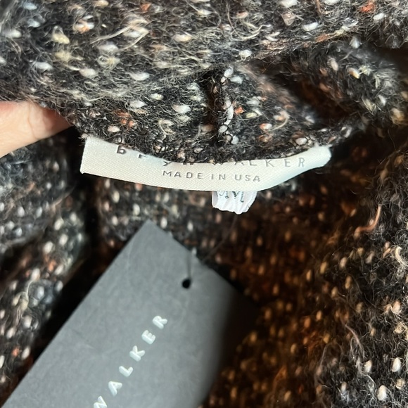 Bryn walker Castagna wrap coat cardigan grey black pockets size medium sweater - Picture 5 of 9